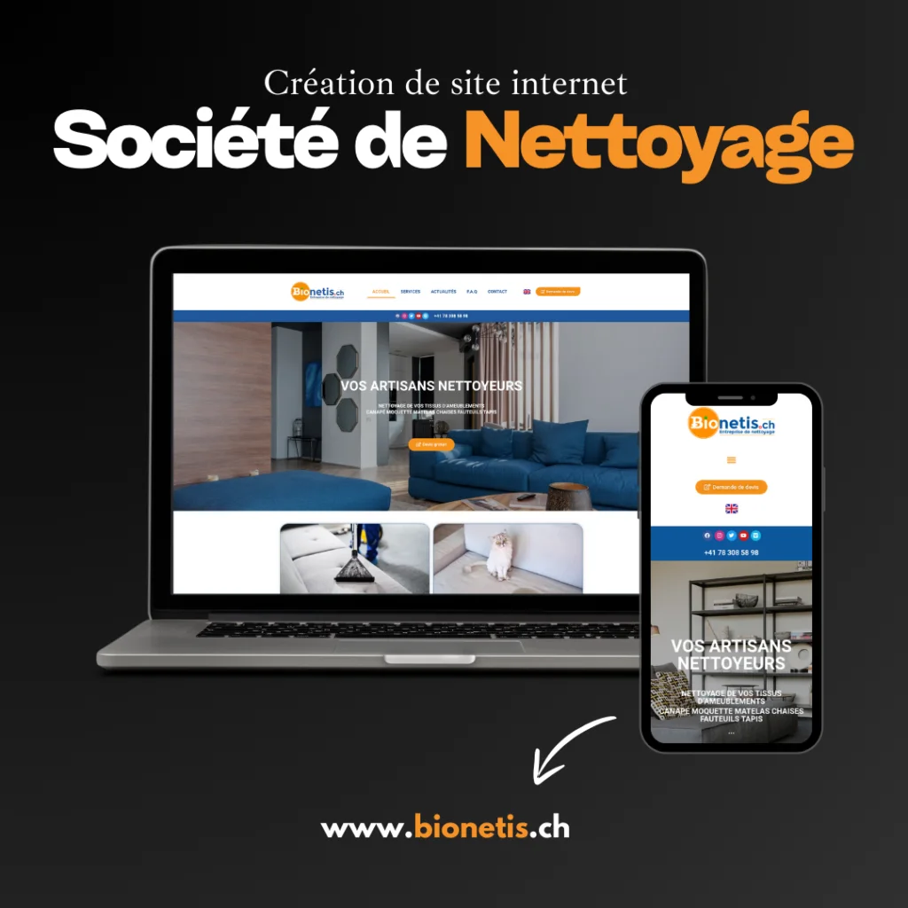 Bionetis - Société de nettoyage professionnelle 144 Impose Toi Realisation site internet Societe de nettoyage professionnelle Bionetis