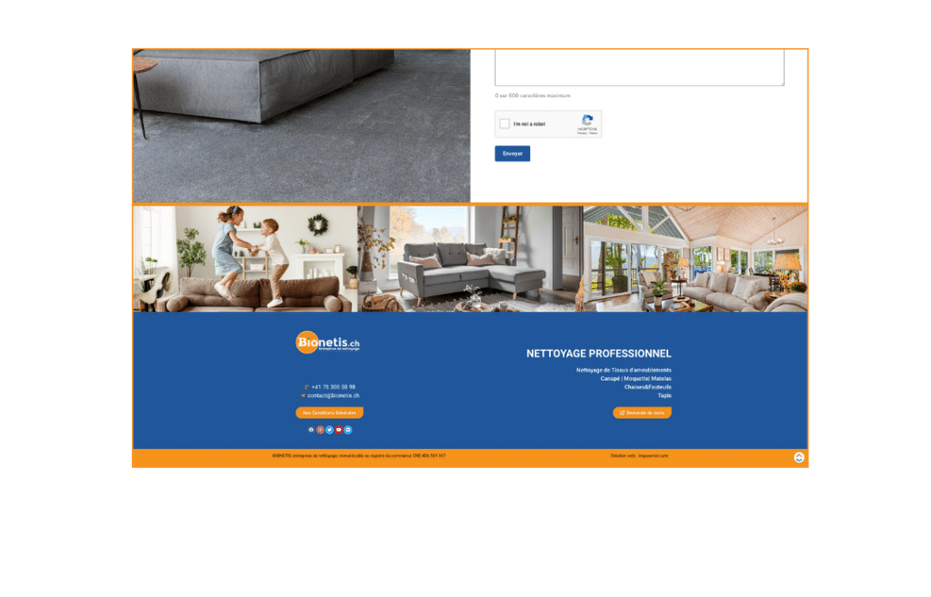 Impose Toi Realisation site internet Societe de nettoyage professionnelle Bionetis 2