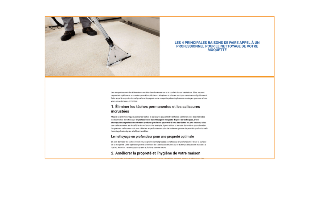 Impose Toi Realisation site internet Societe de nettoyage professionnelle Bionetis 4