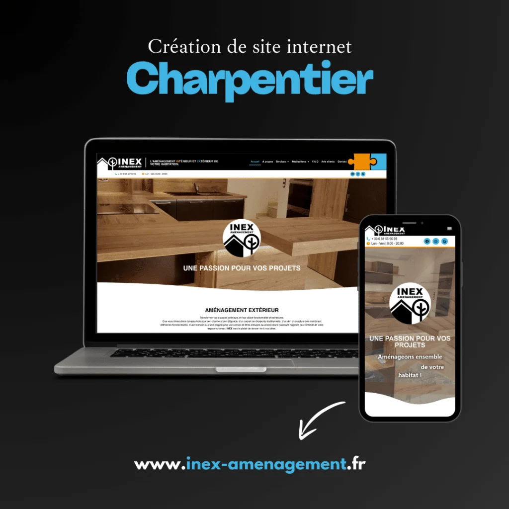 Inex Aménagement - Charpentier 31 Impose Toi Realisation site internet Charpentier Inex Amenagement