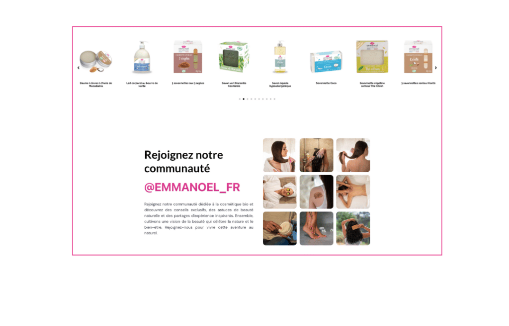Impose Toi Realisation site internet Marque de cosmetique Emma Noel Capture 10