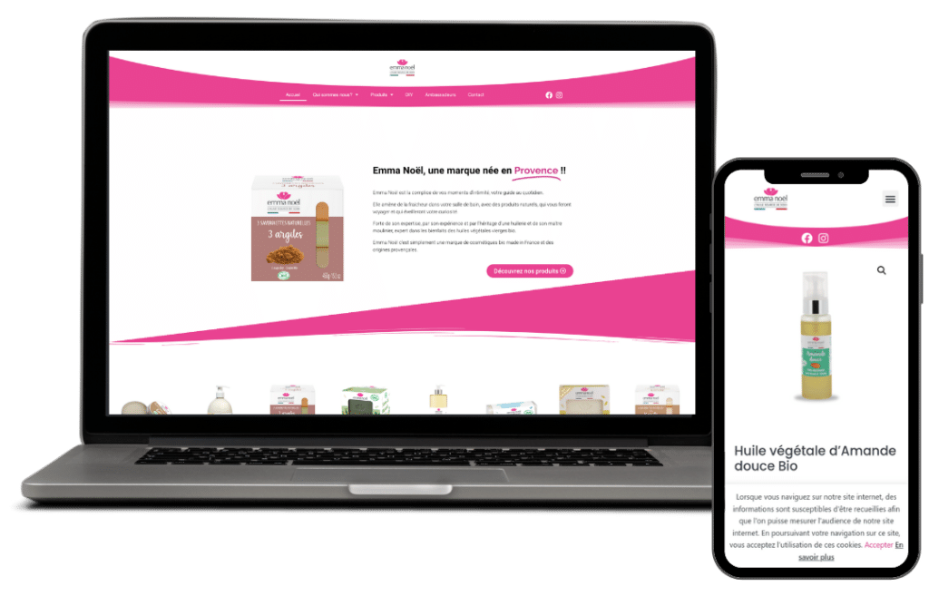 Impose Toi Realisation site internet Marque de cosmetique Emma Noel Capture 12
