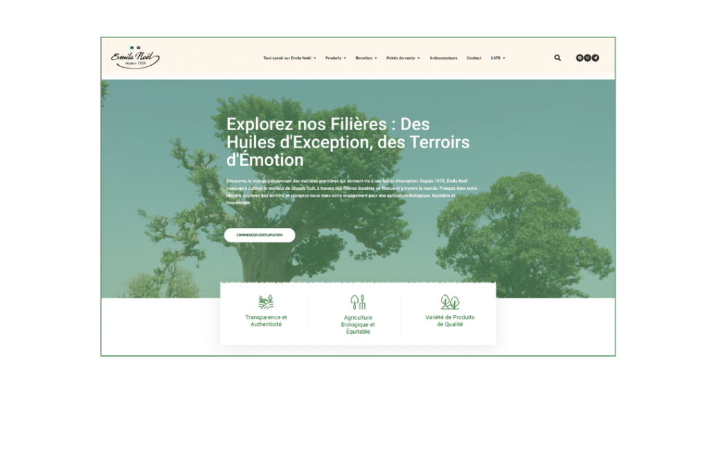 Impose Toi Realisation site internet Producteur Huile Emile Noel 1