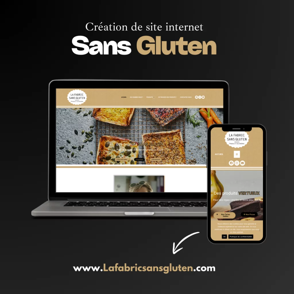 La Fabric sans Gluten - Alimentation Bio 47 Impose Toi Realisation site internet Produit alimnetaire La Fabric sans gluten