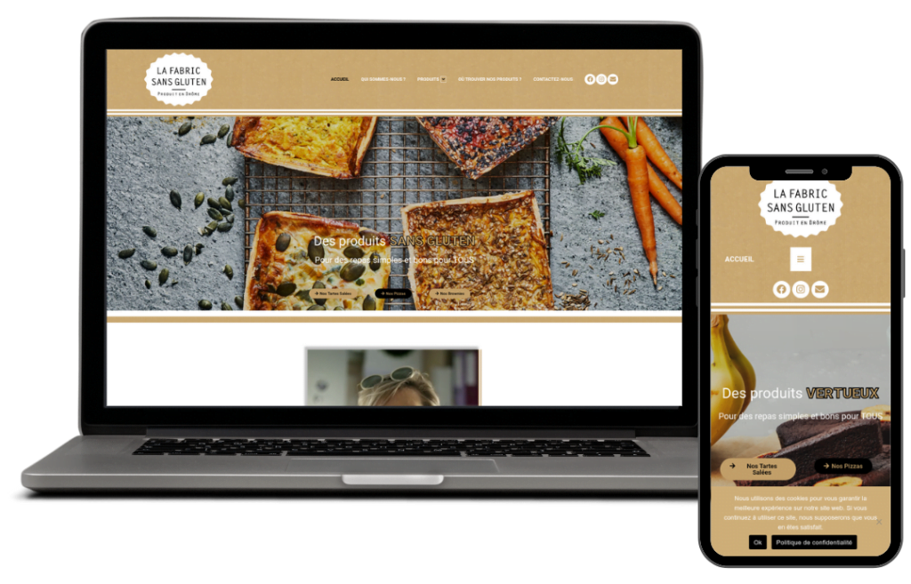 Impose Toi Realisation site internet Produit alimnetaire La Fabric sans gluten Capture 3