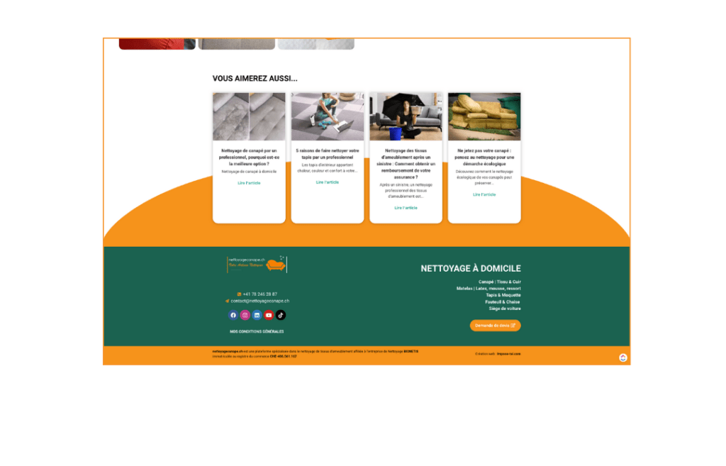 Impose Toi Realisation site internet Societe de nettoyage professionnelle Nettoyage Canape 2