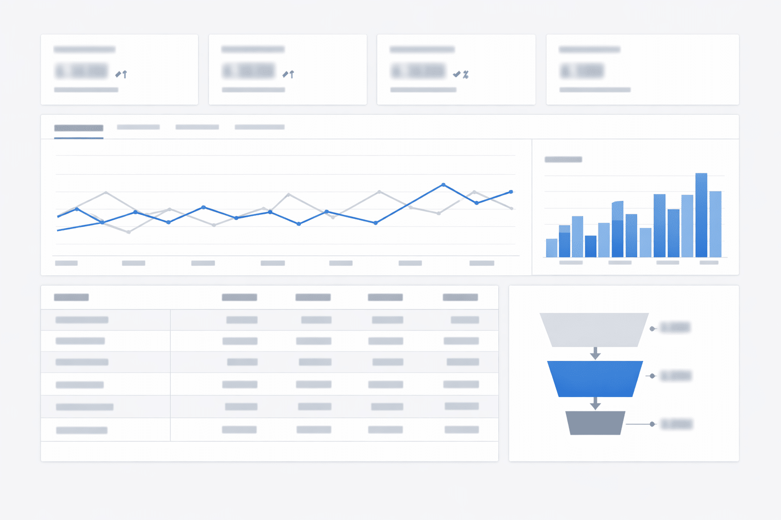 Interface analytics floue pour mesurer ROI SEO avec Search Console