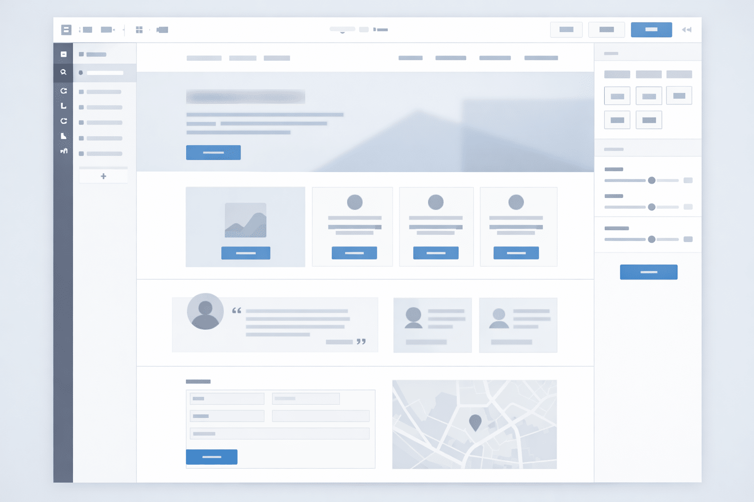 Maquette UI pour creation site wordpress entreprise services