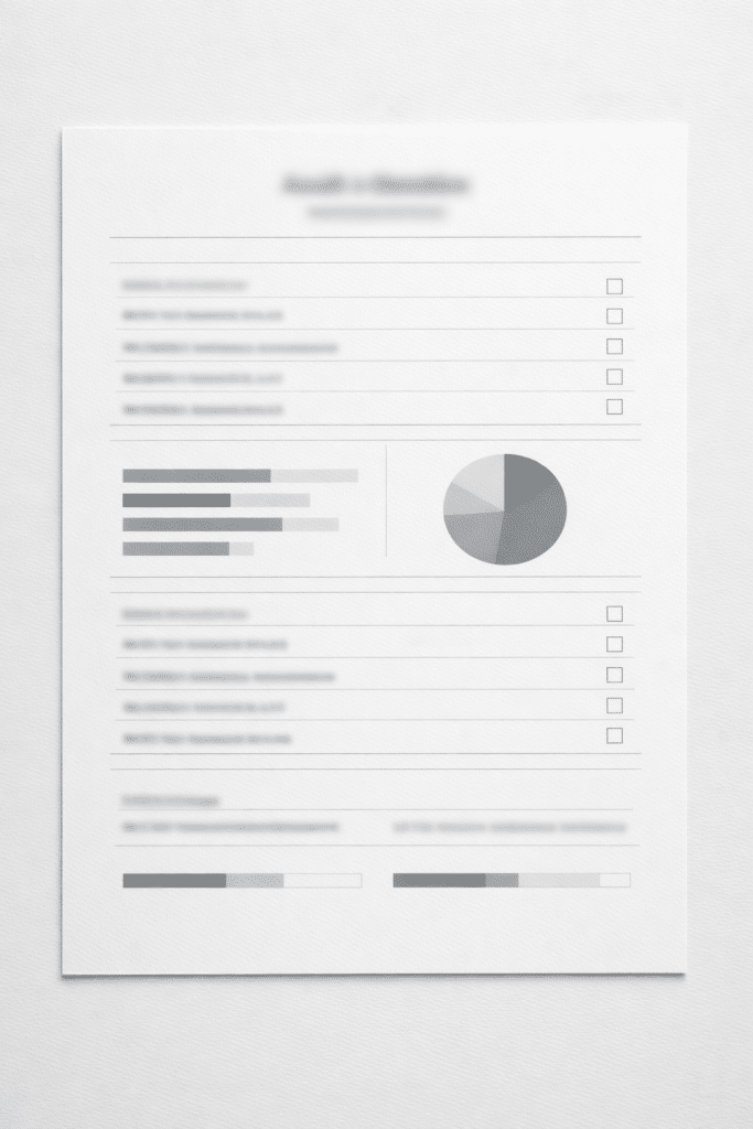 Checklist d’audit pour site internet professionnel, texte flou