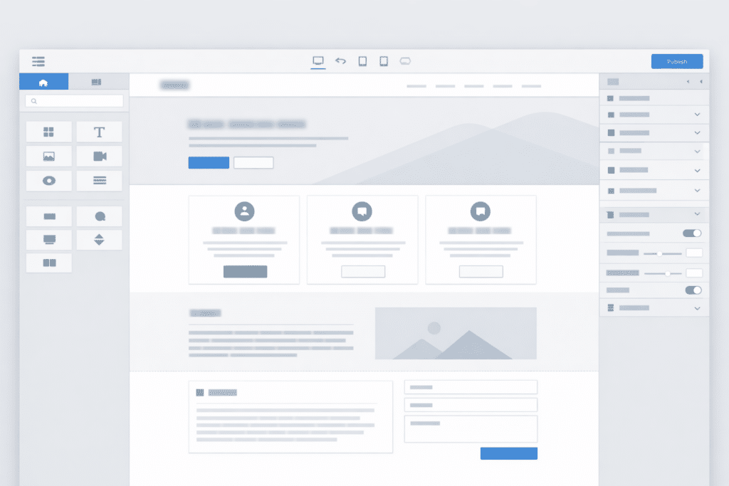 Maquette UI pour creation site vitrine wordpress