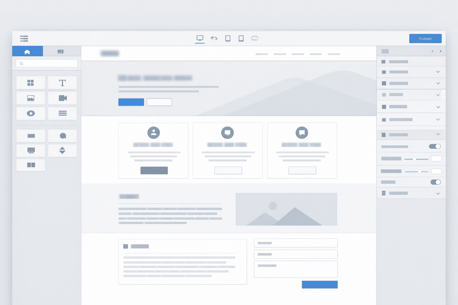 Maquette UI pour creation site vitrine wordpress